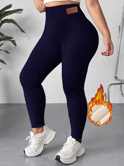 Plus Size Thermal Yoga PantsSet