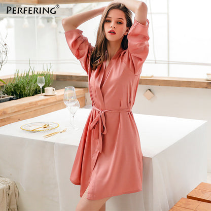 Lace nightgown simulation silk