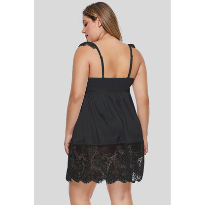 Sexy lace stitching two-piece nightdress