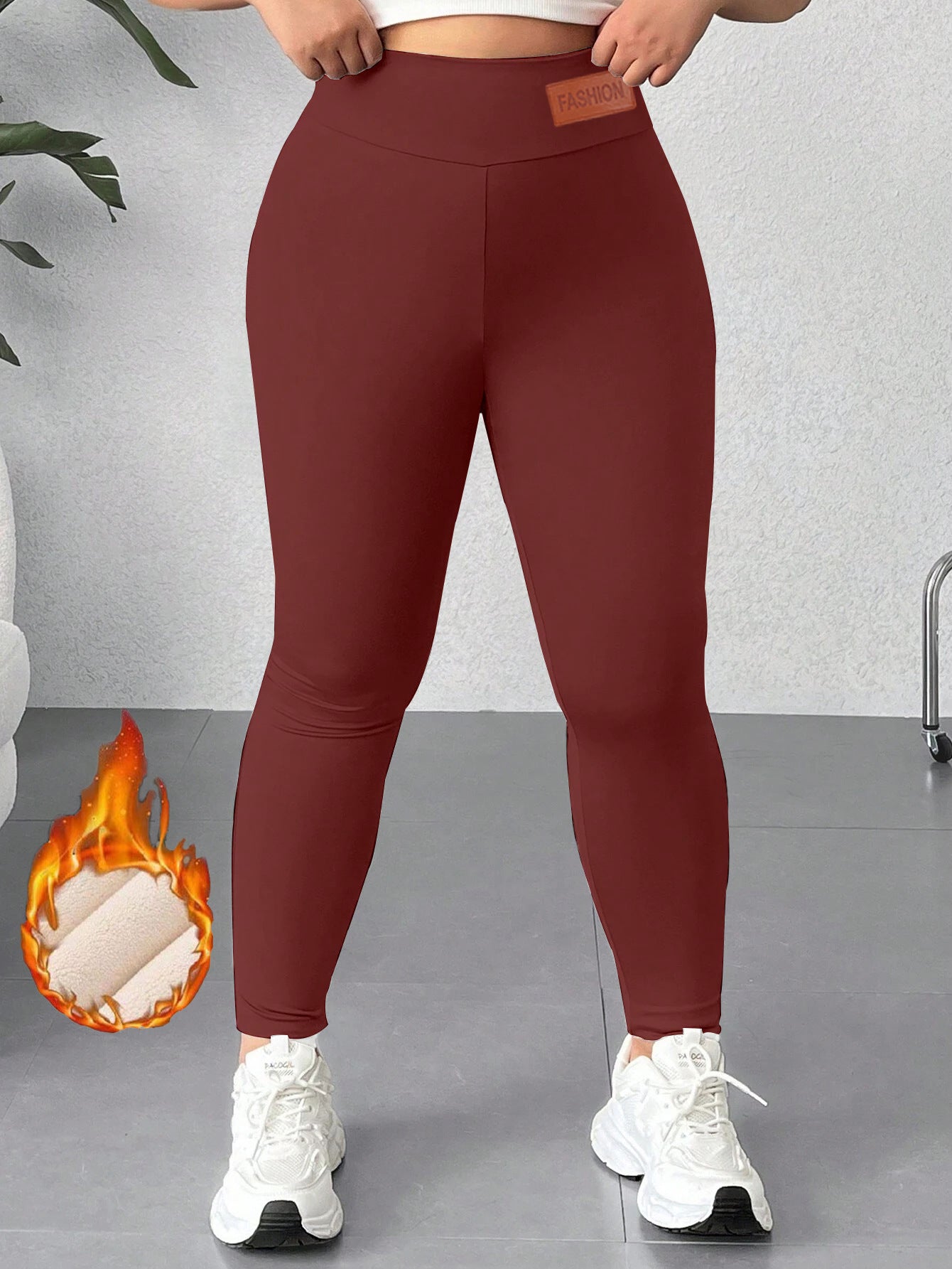 Plus Size Thermal Yoga PantsSet