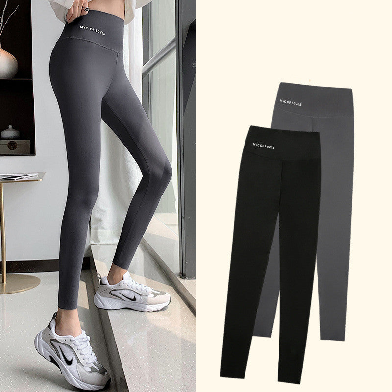 Plus Fleece Outer Wear Autumn And Winter Thick High Waist Leggings Women